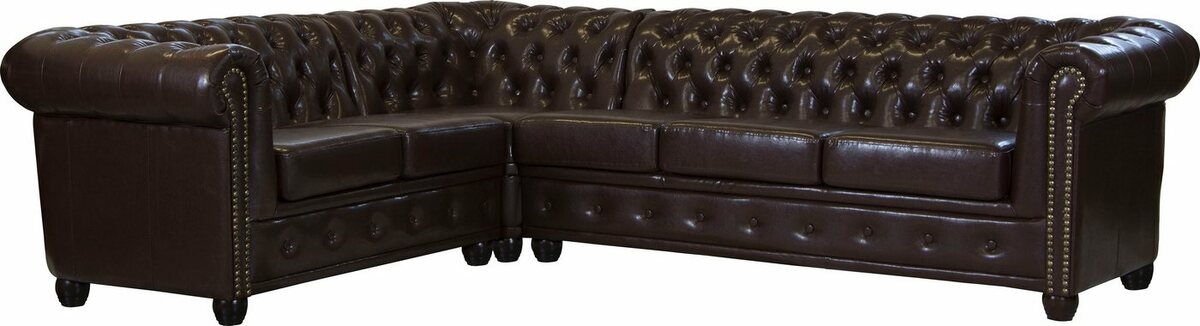 Bild 1 von Home affaire Chesterfield-Sofa Rysum, Chesterfield-Optik, langer Schenkel links oder rechts, Braun