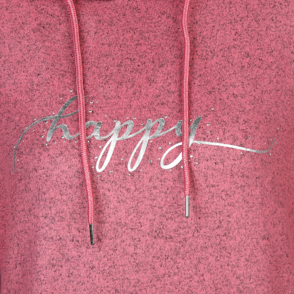 Bild 3 von Damen Flauschhoodie mit Folienprint
                 
                                                        Rosa