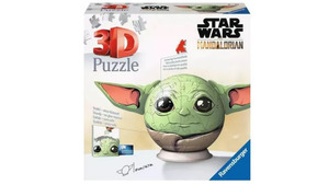 Ravensburger Puzzle - 3D Puzzles - Star Wars: The Mandalorian - Ball Puzzle-Ball Mandalorian Grogu mit Ohren