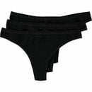 Bild 1 von Damen-String Stretch 3er-Pack, Schwarz, L