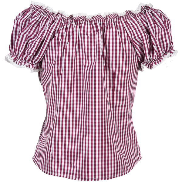 Bild 2 von Damen Trachtenbluse im Vichykaro Look
                 
                                                        Lila