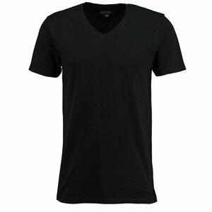 Herren-T-Shirt Slim Fit / Stretch, Schwarz, L