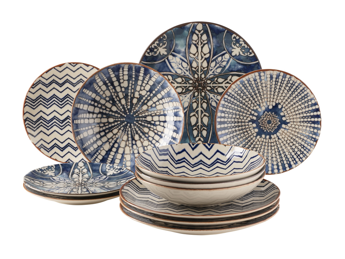 Bild 1 von MÄSER Teller-Set »Iberico Blue«, 12-teilig, 4 Designs