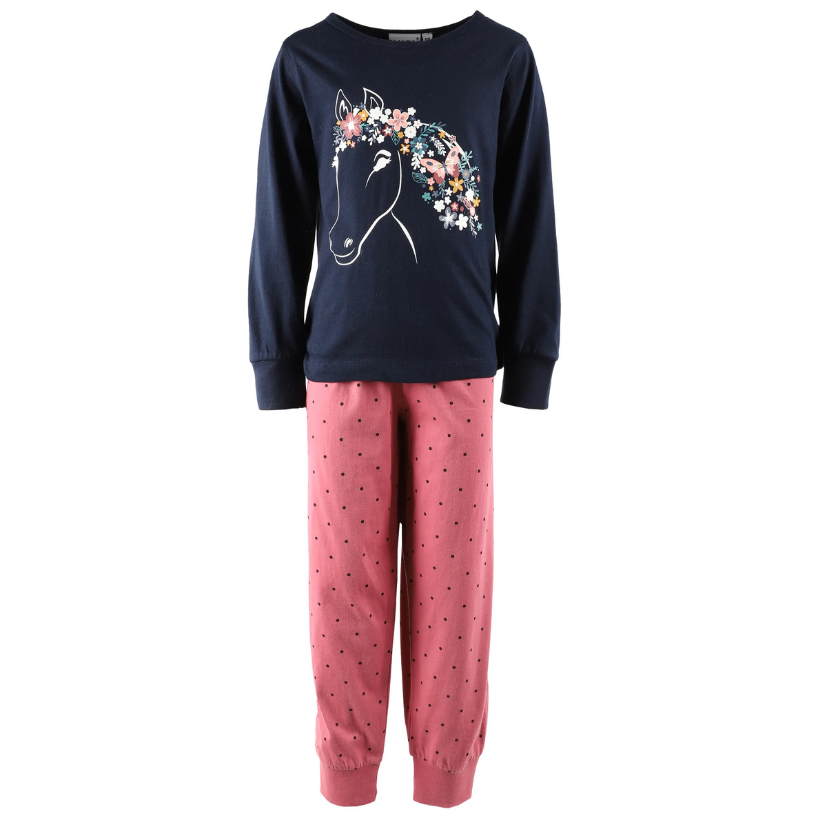 Bild 1 von Mädchen Schlafanzug mit Pferdemotiv
                 
                                                        Blau