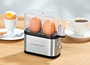 Gourmetmaxx Design-Eierkocher Kompakter Design-Eierkocher von Gourmetmaxx zum Kochen von weichen