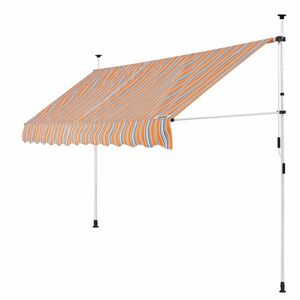 Detex® Klemmmarkise Orange/Schwarz/Weiß 350cm