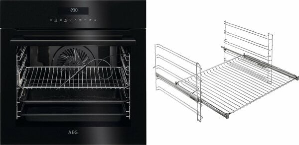 Bild 1 von AEG Einbaubackofen 8000 BPE742220B 944 187 753, mit Vollauszug, Pyrolyse-Selbstreinigung