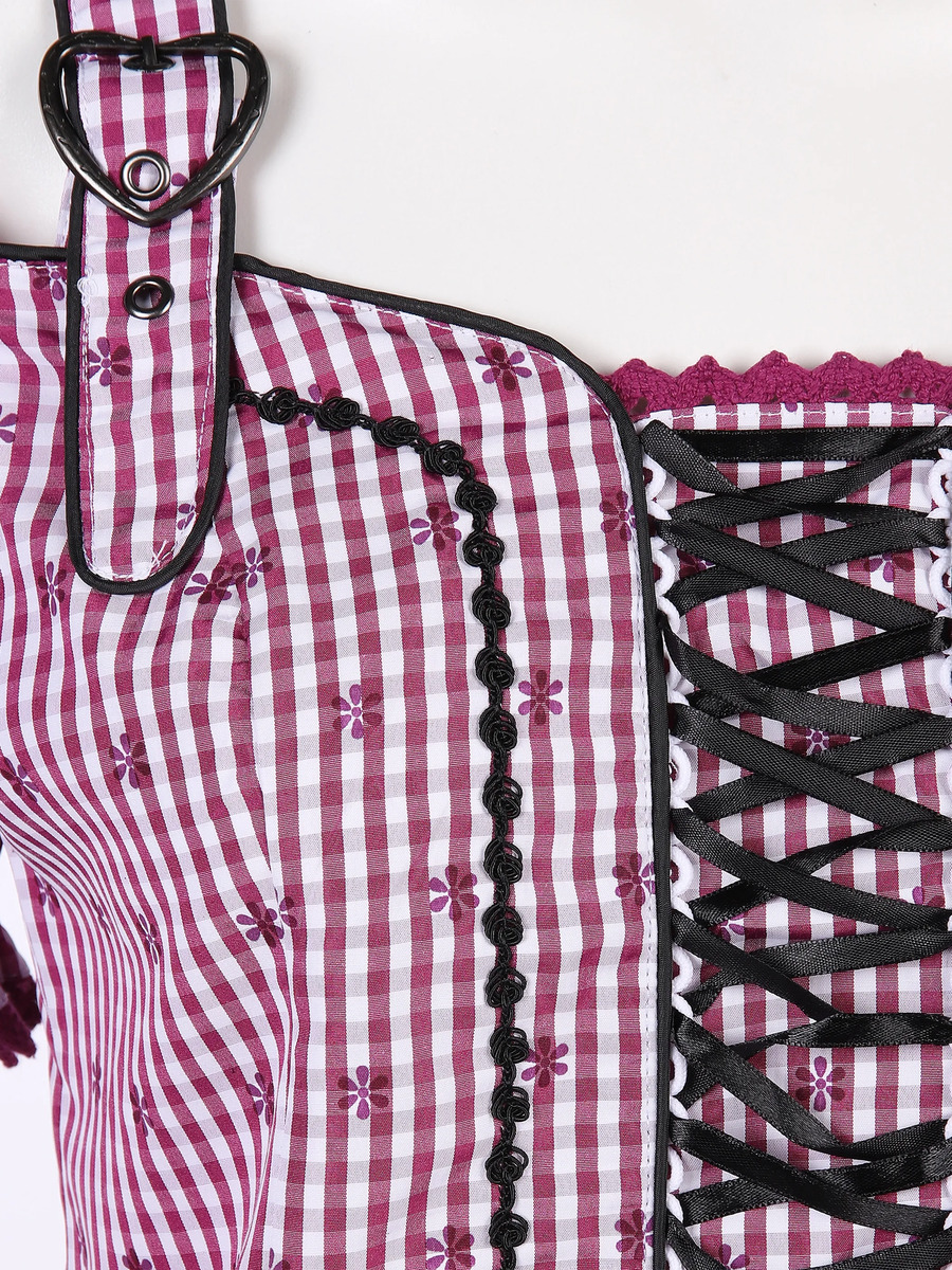 Bild 3 von Damen Trachtenbluse in Vichykaro
                 
                                                        Lila