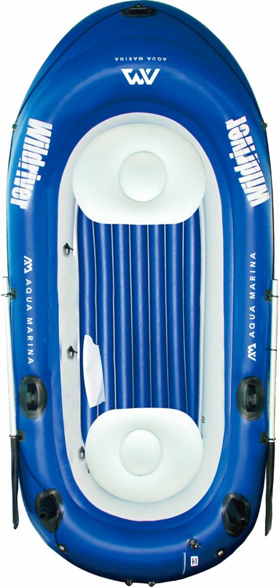 Bild 1 von PureHaven Schlauchboot 283x152 cm inkl. Motor verstärktes Hochdruck-PVC-Gewebe Handpumpe Transportta