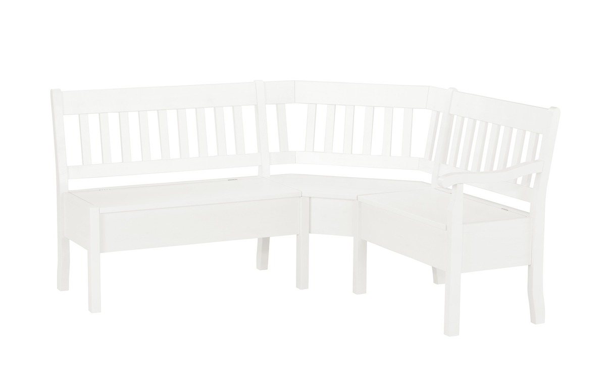 Bild 1 von maison bleue Truhen-Eckbank  massiv Bendix weiß Maße (cm): H: 93 Bänke