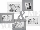 Bild 1 von my home Bilderrahmen Collage »YOU & ME«, für 5 Bilder, Fotorahmen, Staffelbilderrahmen, weiß/grau