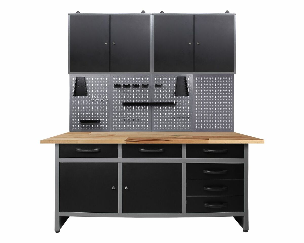 Bild 1 von Kraft Werkzeuge Werkstatt Set Karsten 160 cm 2 Schränke