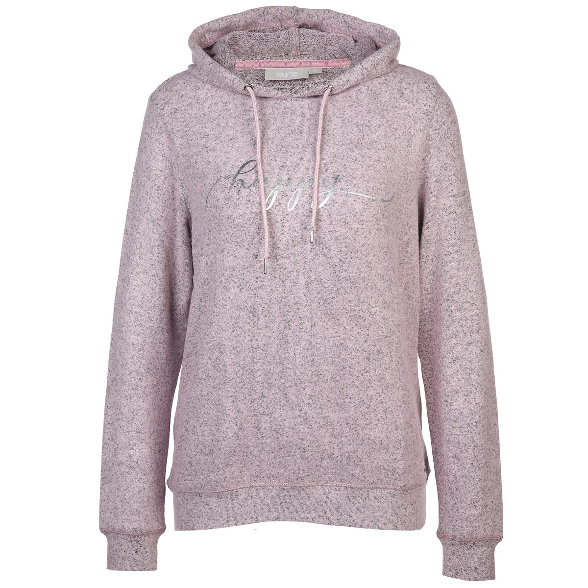 Bild 1 von Damen Flauschhoodie mit Folienprint
                 
                                                        Pink