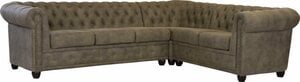 Home affaire Chesterfield-Sofa Rysum, Chesterfield-Optik, langer Schenkel links oder rechts, Grau