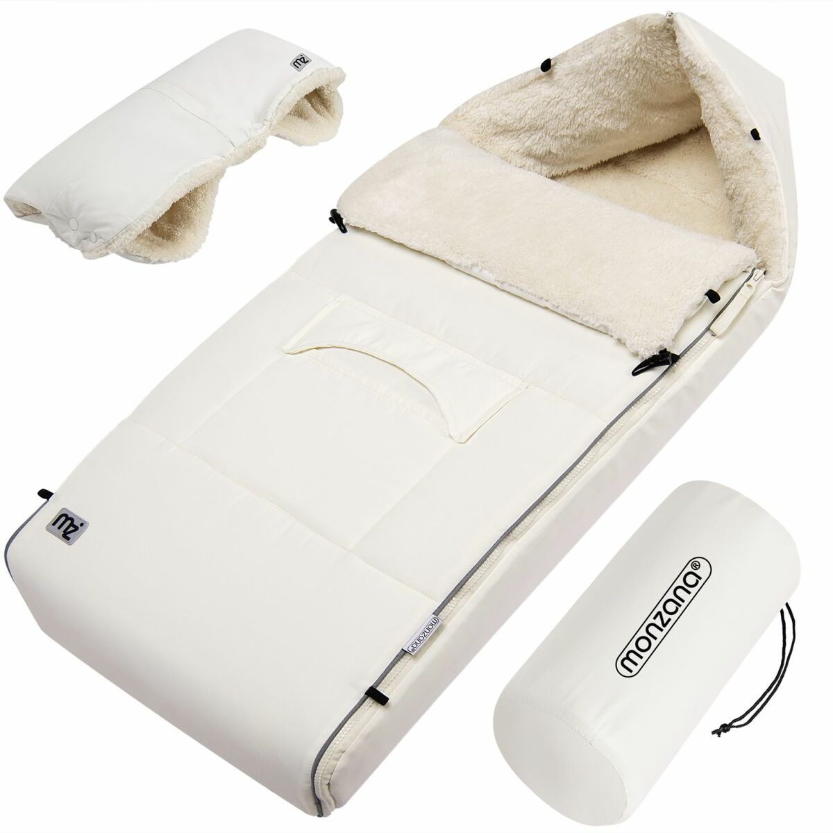 Bild 1 von monzana® Babyfußsack Beige 93x56cm inkl. Beutel