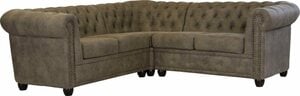 Home affaire Chesterfield-Sofa Rysum, Chesterfield-Optik, gleichschenklig, Grau