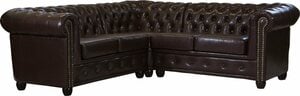 Home affaire Chesterfield-Sofa Rysum, Chesterfield-Optik, gleichschenklig, Braun