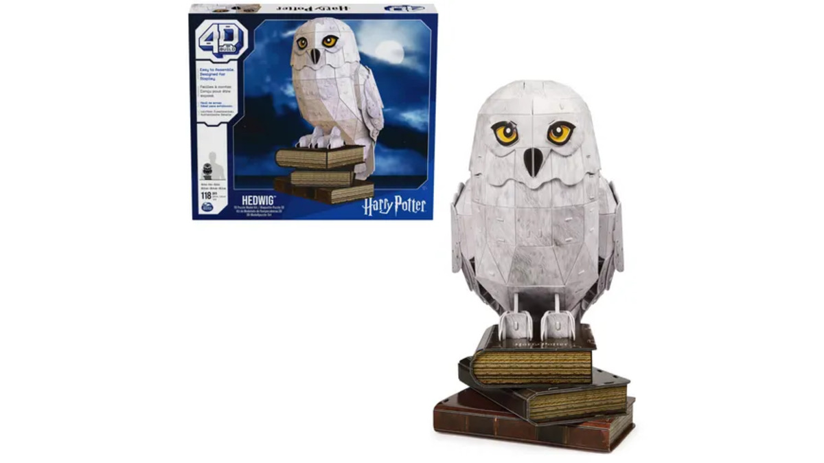 Bild 1 von Spin Master 4D Build - Harry Potter, 3D-Puzzle der beliebten Schnee-Eule Hedwig aus hochwertigem Karton, 118 Teile