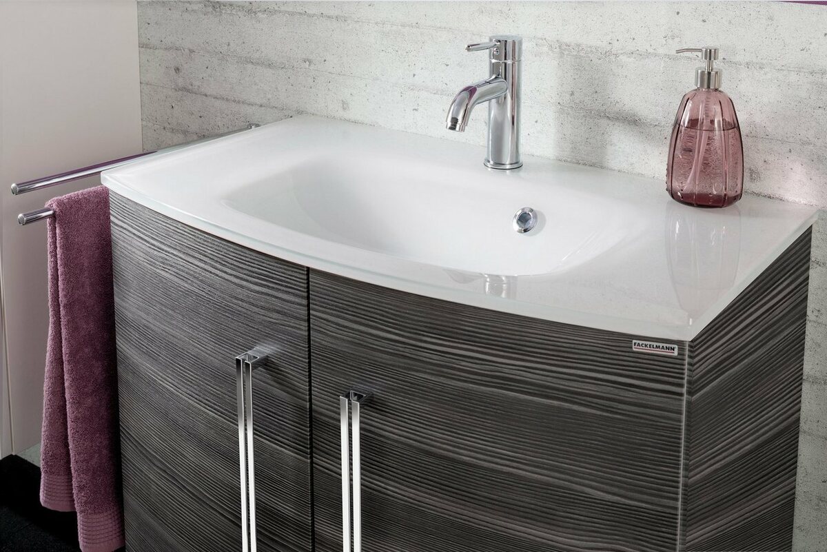 Bild 1 von FACKELMANN Einbauwaschbecken Lugano, Glas, Breite 80 cm