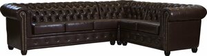 Home affaire Chesterfield-Sofa Rysum, Chesterfield-Optik, langer Schenkel links oder rechts, Braun
