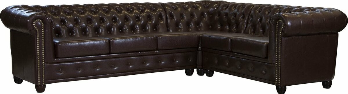 Bild 1 von Home affaire Chesterfield-Sofa Rysum, Chesterfield-Optik, langer Schenkel links oder rechts, Braun