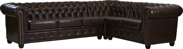Bild 1 von Home affaire Chesterfield-Sofa Rysum, Chesterfield-Optik, langer Schenkel links oder rechts, Braun