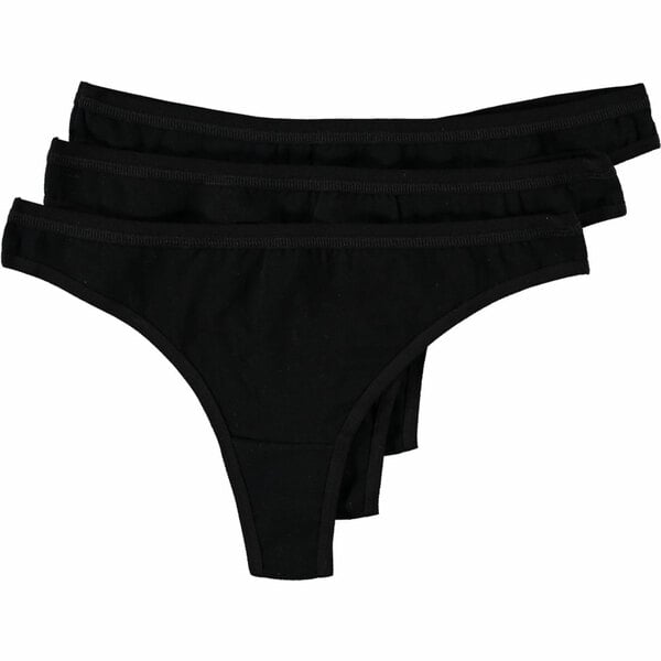 Bild 1 von Damen-String Stretch 3er-Pack, Schwarz, XL