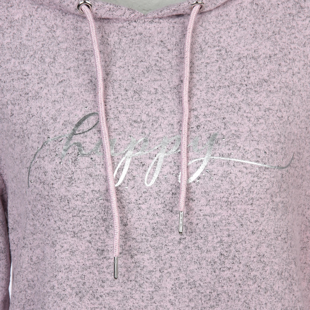 Bild 3 von Damen Flauschhoodie mit Folienprint
                 
                                                        Pink