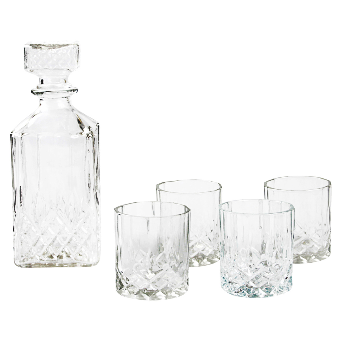 Bild 1 von Whiskey-Set 5tlg. 1 Glaskaraffe ca. 900 ml