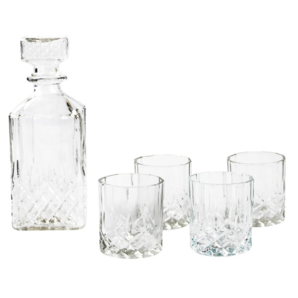 Bild 1 von Whiskey-Set 5tlg. 1 Glaskaraffe ca. 900 ml