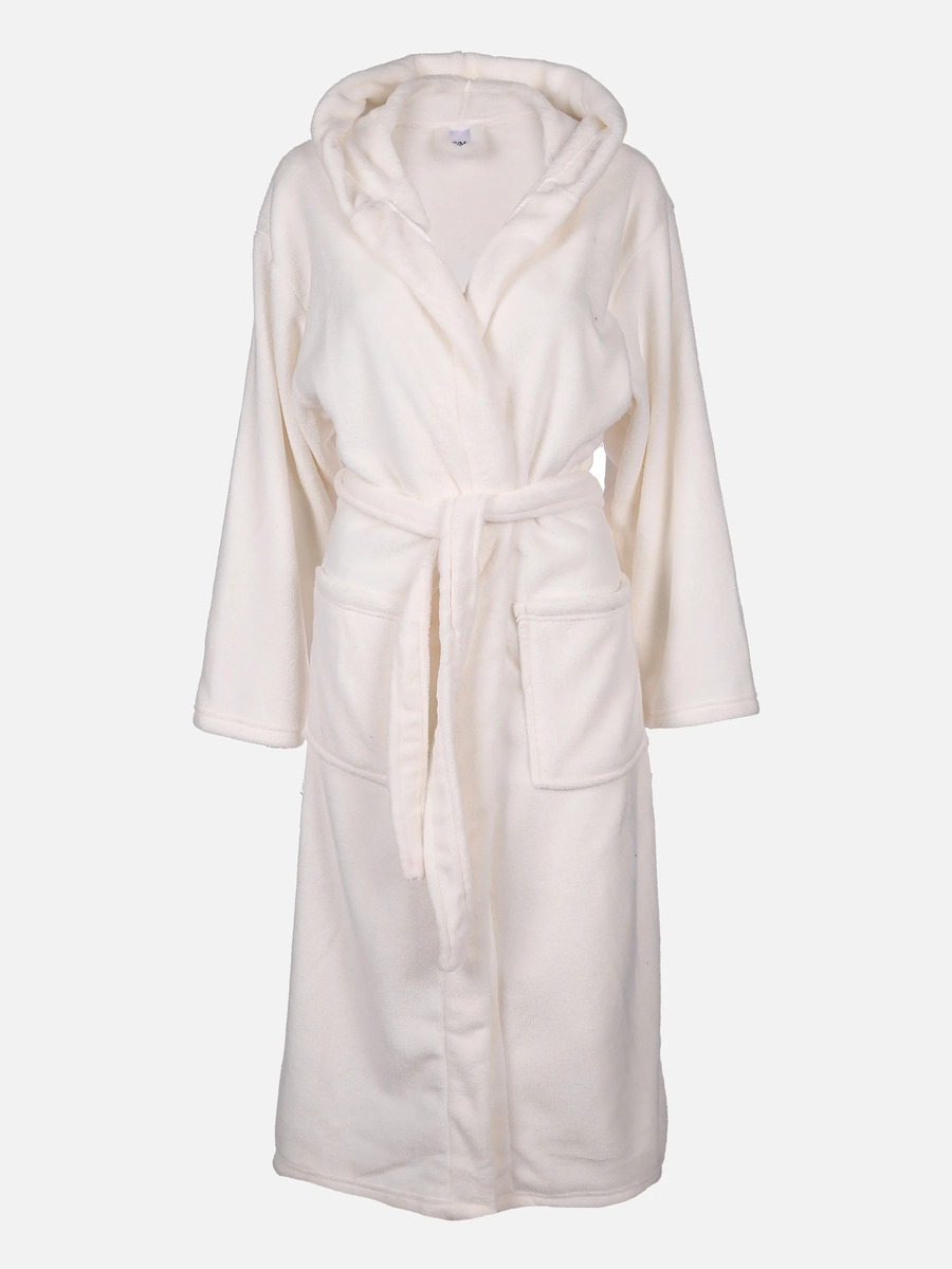 Bild 1 von Unisex Teddy Bademantel mit Kapuze
                 
                                                        Weiß