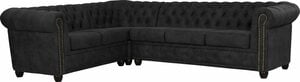 Home affaire Chesterfield-Sofa Rysum, Chesterfield-Optik, langer Schenkel links oder rechts, Grau