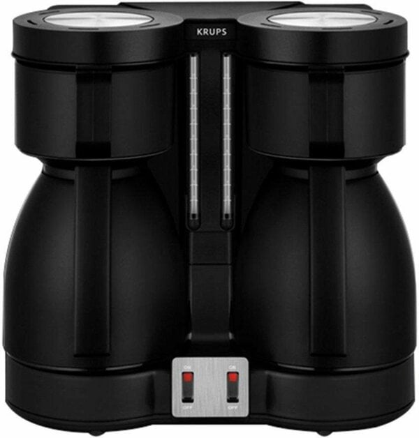 Bild 1 von Krups Filterkaffeemaschine KT8501 Duothek, 0,8l Kaffeekanne, Papierfilter 1x4, Doppelkaffeeautomat, zwei Isolierkannen, abnehmbare Filterhalterung