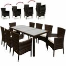 Bild 1 von Casaria® Polyrattan Garten-Sitzgruppe Monaco 9-tlg. Braun stapelbar