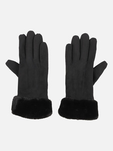 Damen Handschuhe mit Kunstfelleinsatz
                 
                                                        Schwarz
