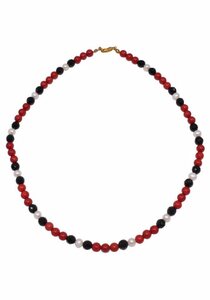 Firetti Collier Schmuck Geschenk Halsschmuck Halskette Farbstein Edelstein Onyx, zu Kleid, Shirt, Jeans, Sneaker! Anlass Geburtstag Weihnachten