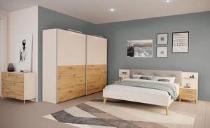 Komplett-Schlafzimmer weiß Holzwerkstoff Komplett-Schlafzimmer - Möbel Kraft