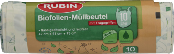 Bild 1 von RUBIN Biofolien-Müllbeutel 10 l