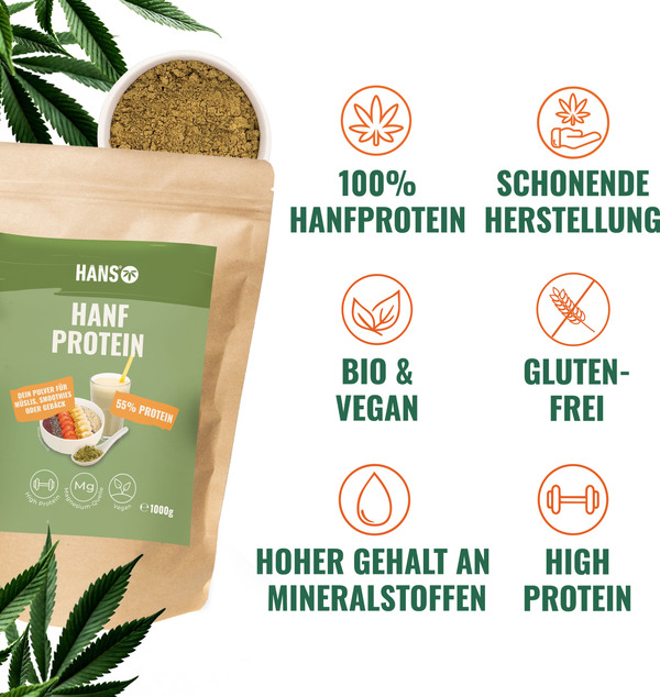Bild 4 von HANS Brainfood Bio Hanf-Protein