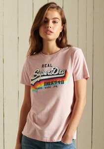 Superdry T-Shirt Vintage Logo T-Shirt mit Rainbow Print