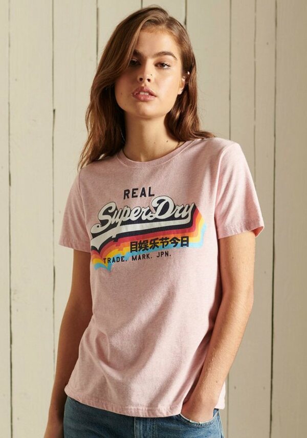 Bild 1 von Superdry T-Shirt Vintage Logo T-Shirt mit Rainbow Print