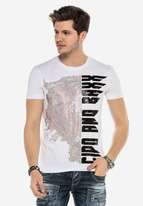 Cipo & Baxx T-Shirt mit Pailletten-Besatz