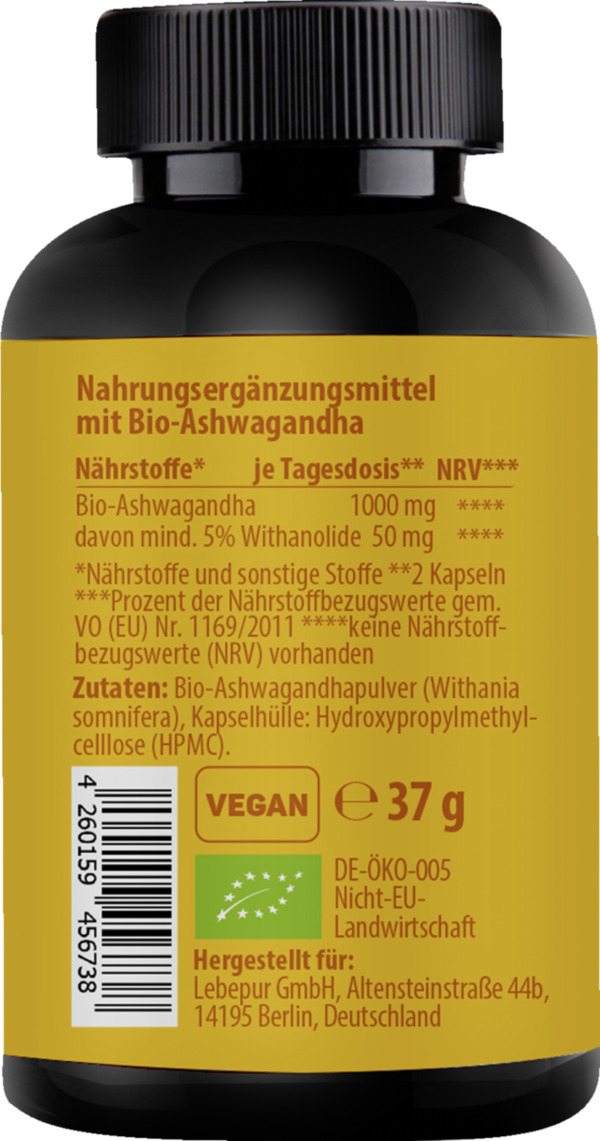 Bild 2 von Lebepur Bio Ashwagandha Kapseln