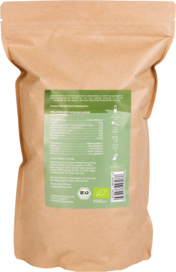 Bild 2 von HANS Brainfood Bio Hanf-Protein