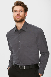 C&A Businesshemd-Regular Fit-Kent-bügelleicht, Blau, Größe: M