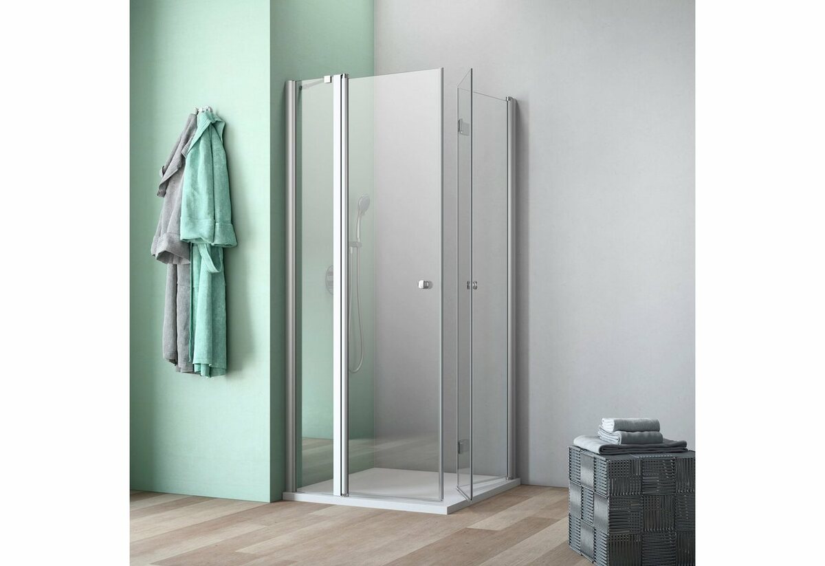 Bild 1 von maw by GEO Eckdusche A-E240, BxT: 100x100 cm, Einscheibensicherheitsglas, ebenerdiger Einbau möglich