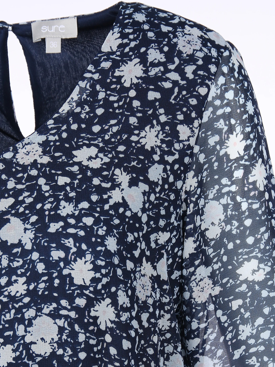 Bild 3 von Damen Chiffonkleid mit V-Ausschnitt
                 
                                                        Blau