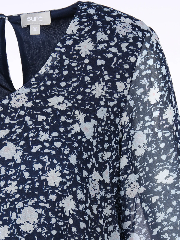 Bild 3 von Damen Chiffonkleid mit V-Ausschnitt
                 
                                                        Blau