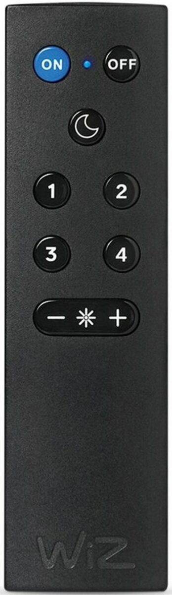 Bild 1 von WiZ mote Fernbedienung Einzelpack inkl. Batterien Smarte Fernbedienung (Kombinierbar mit allen WiZ Lampen/Leuchten, Funktioniert ohne WLAN)
