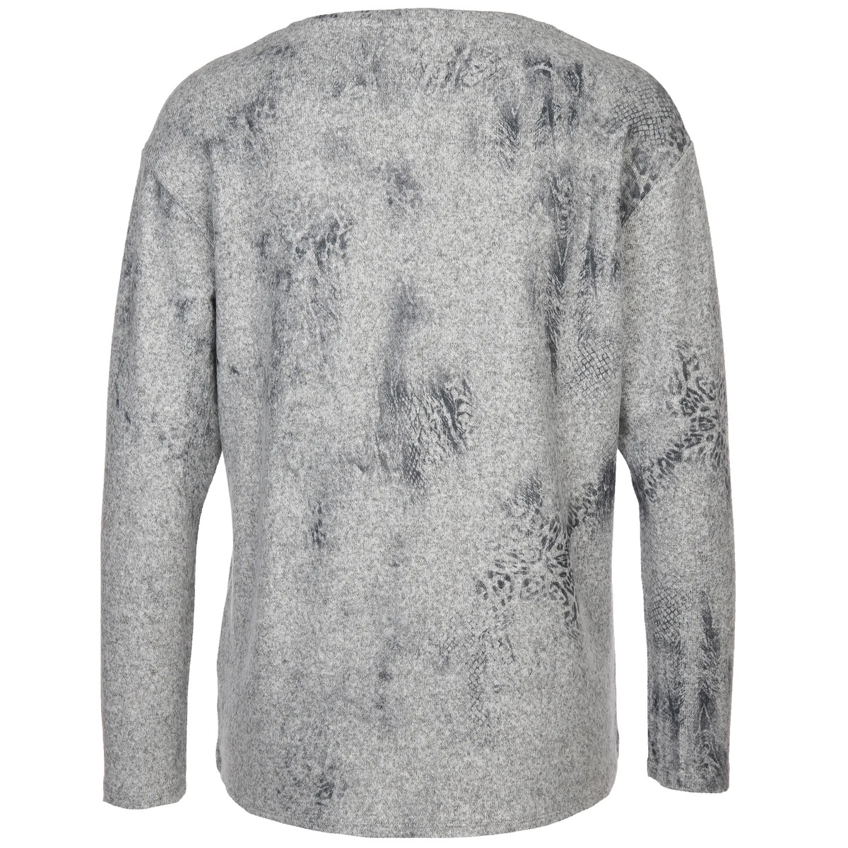 Bild 2 von Damen Flauschshirt mit Print und Glitzersteinchen
                 
                                                        Grau